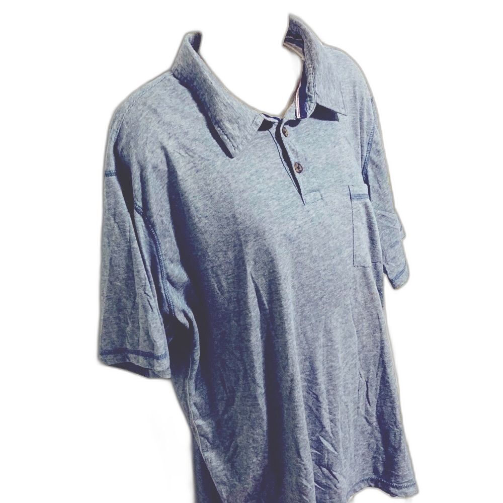 OUTDOOR LIFE Blue Gray Lightweight  Polo Shirt Performance Golf Fishing Mens XL